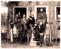 historical photo of a group of ornithologists - ornithology biographies page